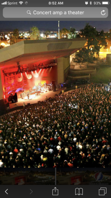 Outdoor concert venue for a summer concert series. A permanent structure. 