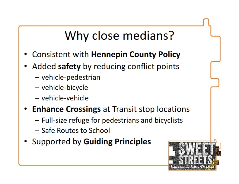 Proposal for Closed Access Medians along 66th Street