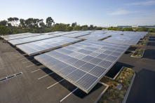 Solar panels as parking shades.