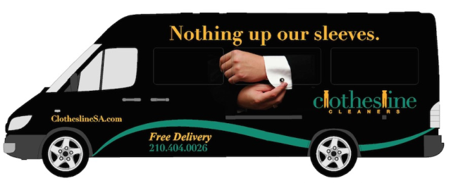 We deliver our non-toxic dry cleaning using bio diesel fuel.