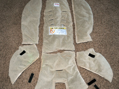 Car Seat Slip Covers from Discarded Textiles