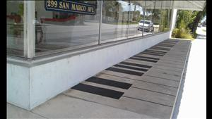 Sidewalk piano: http://www.youtube.com/watch?v=SByymar3bds