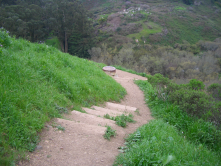 Descending into Glen Canyon from Christopher Park in Diamond Heights