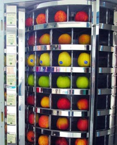 Install fresh/healthy food vending machines in lobbies