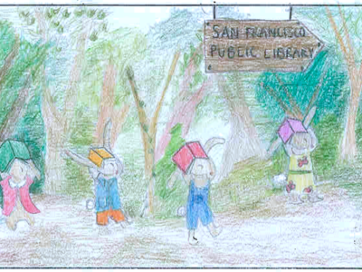 A walk to the library