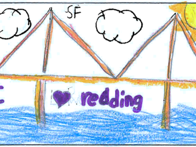 San Francisco Golden library gate bridge card