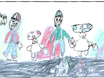 Mario Luigi and his friends