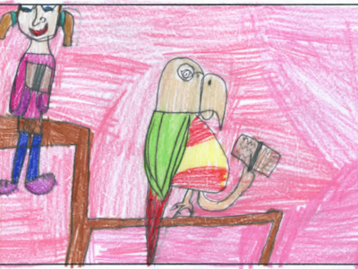 Reading bird