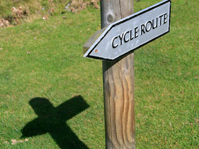 Signs identifying each route