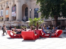 Lounge areas in public space