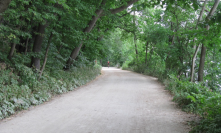 southwest commuter path next to Lake Mendota in Madison, WI